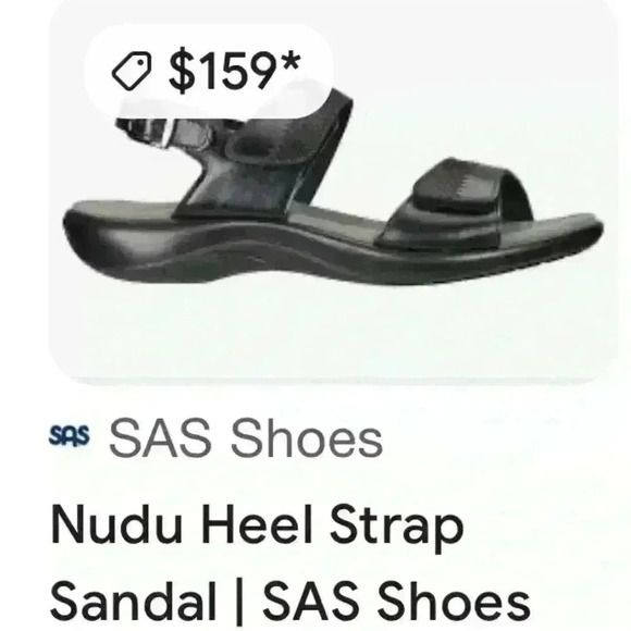 SAS Nudu Women’s size 9WW Black/Gray Leather Cushioned Adjustable Sandals EUC - Picture 10 of 10